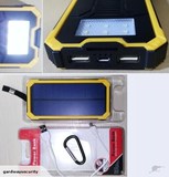 30000mAh Dual USB Portable Solar Power Bank Torch