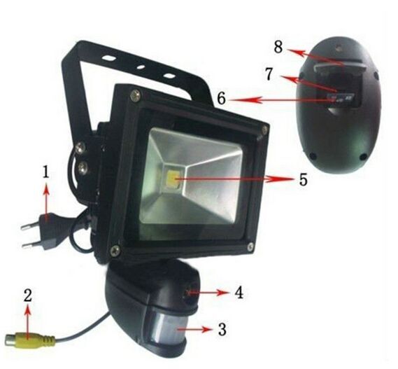 Security / surveillance Covert Camera,with FLOOD LIGHT Gardway Security